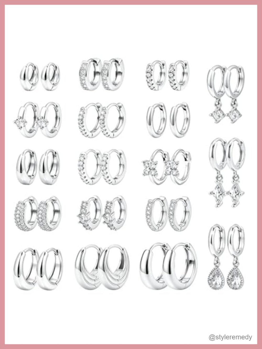14K Gold Plated Chunky Hoop Earring Set Hypoallergenic Small Huggie Hoops
